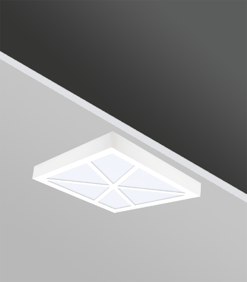 Gecem Lighting TSE BELGELİ DIZA 60×60 36W Sıva Üstü Özel Tasarım Backlight Armatür