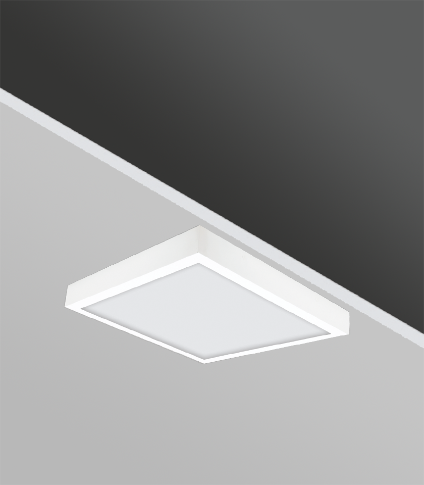 Gecem Lighting TSE BELGELİ OPLA 30×30 18W Sac Çerçeveli Opal Camlı Sıva Üstü Backlight Armatürler