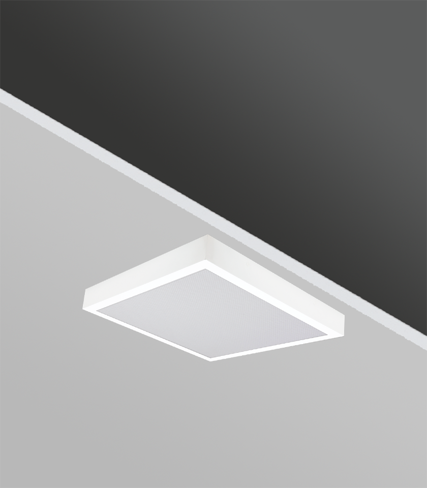 Gecem Lighting TSE BELGELİ PRIZA 60×60 36W Plastik Çerçeveli Prizmatik Camlı Sıva Üstü Backlight Armatürler