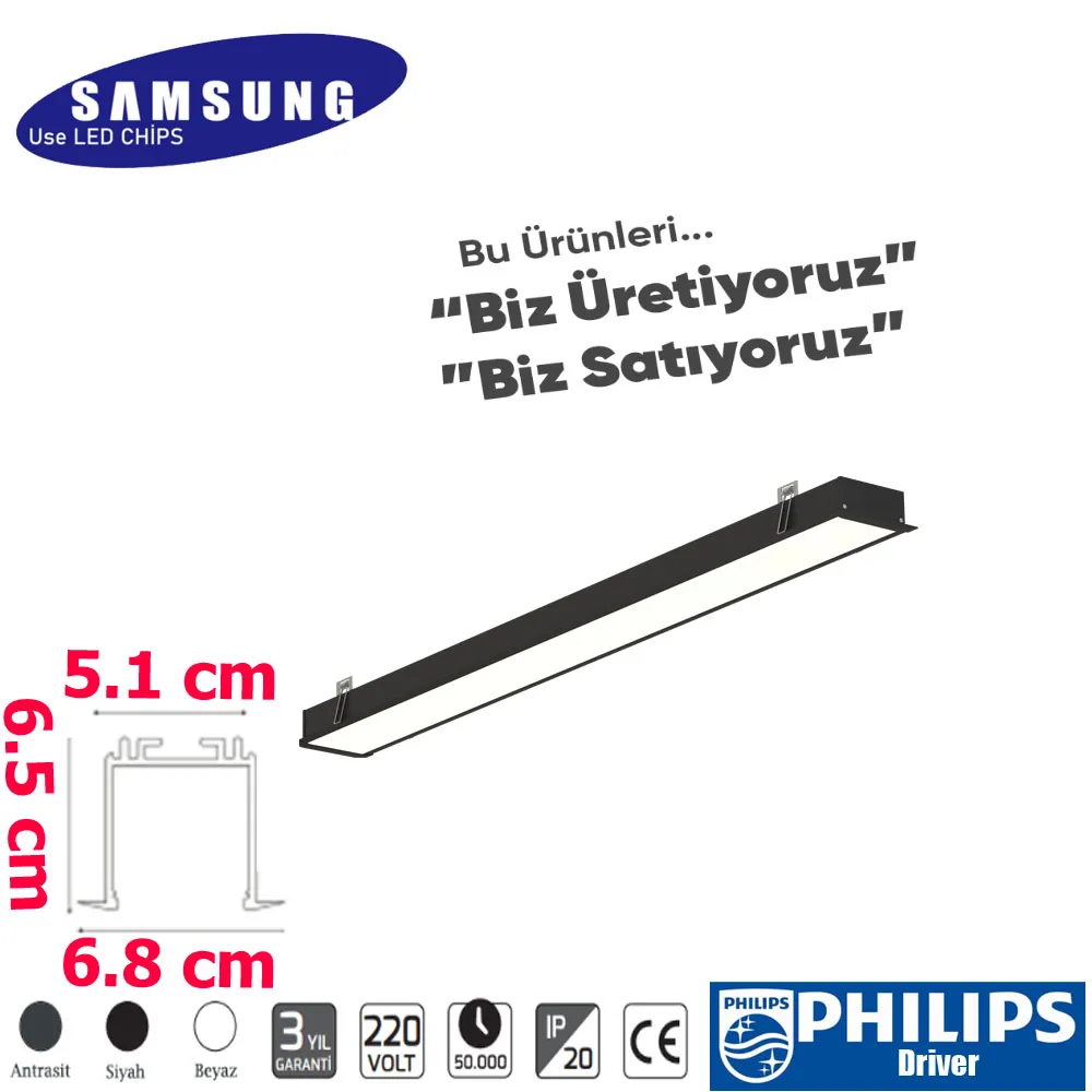 Sıva Altı Linear Armatür ( KEWİ )