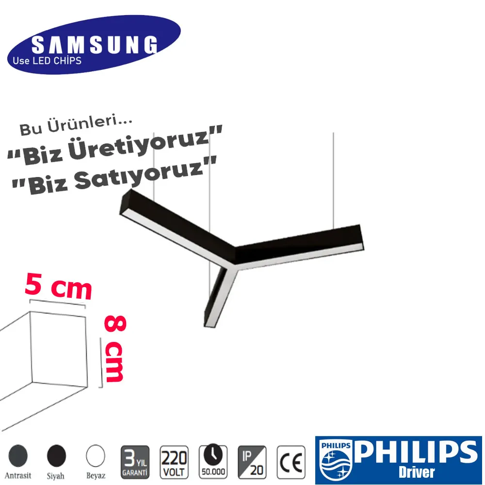 Y Tipi Sarkıt  Linear Armatür ( SETRA )