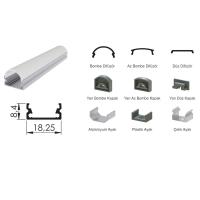 300 Cm Alüminyüm Barled (Çubuk) Boş Kasa Profili Sıva Üstü