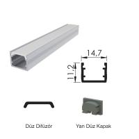 300 Cm Alüminyüm Barled (Çubuk) Boş Kasa Profili Sıva Üstü