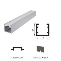 300 Cm Alüminyüm Barled (Çubuk) Boş Kasa Profili Sıva Üstü