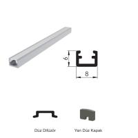 300 Cm Alüminyüm Barled (Çubuk) Boş Kasa Profili Sıva Üstü