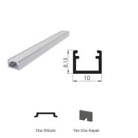 300 Cm Alüminyüm Barled (Çubuk) Boş Kasa Profili Sıva Üstü