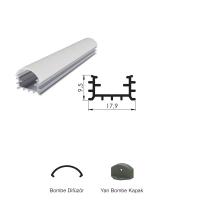 300 Cm Alüminyüm Barled (Çubuk) Boş Kasa Profili Sıva Üstü