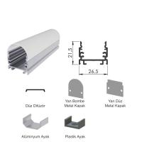 300 Cm Alüminyüm Barled (Çubuk) Boş Kasa Profili Sıva Üstü