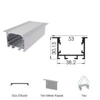 300 Cm Alüminyüm Sıva Altı Led Linear Boş Kasa Profil