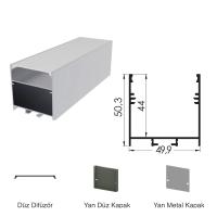 300 Cm Alüminyüm Sıva Üstü Led Linear Boş Kasa Profil