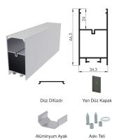 300 Cm Alüminyüm Sıva Üstü Led Linear Boş Kasa Profil