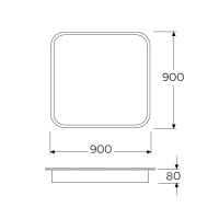 Gecem Lighting TSE BELGELİ KARBA 90cm 100w Dörtgen Sıva Üstü Armatür