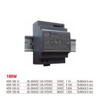 HDR-100-24 Meanwell 100 Watt 24 Vdc 3.83 Amper Plastik Kasa Ray Tipi Güç Kaynağı