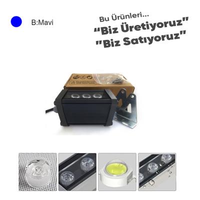 Mavi Renk Led Wallwasher Led Duvar Boyama Antrasit Kumlama Kasa