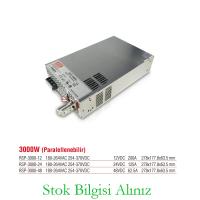 Meanwell RSP-3000-24 Yüksek Verimli 3000 Watt Paralellenebilir 24 Vdc 125 Amper Standart Güç Kaynağı