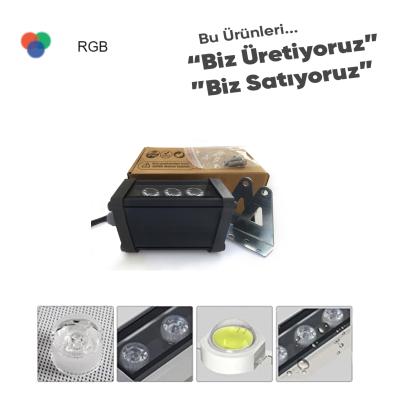 RGB Renk Led Wallwasher Led Duvar Boyama Antrasit Kumlama Kasa