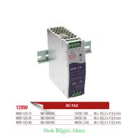 WDR-120-48 Meanwell 120 Watt 48 Vdc 2.5 Amper Ray Montaj Switching Güç Kaynağı
