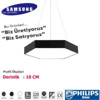 Altıgen Sarkıt Linear Armatür (OKTAPONİ)