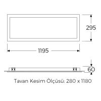 Gecem Lighting TSE BELGELİ STERA 30×120 36W Sıva Altı Temperli Camlı Ameliyathane Armatürleri