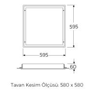 Gecem Lighting TSE BELGELİ STERA 60×60 36W Sıva Altı Temperli Camlı Ameliyathane Armatürleri