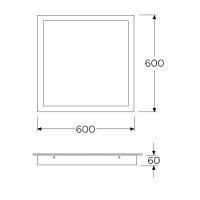 Gecem Lighting TSE BELGELİ STERA 60×60 36W Sıva Üstü Temperli Camlı Ameliyathane Armatürleri
