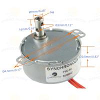 TYC 50 220V 15-18 RPM  220 Vac 15 Rpm 4W Cw Redüktörlü Senkron Şomine Çevirme Motor