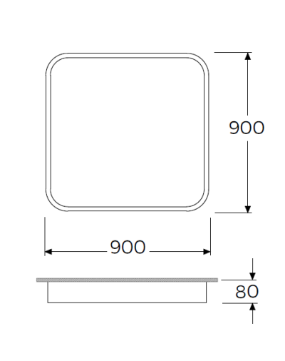 Gecem Lighting TSE BELGELİ KARBA 90cm 100w Dörtgen Sıva Üstü Armatür