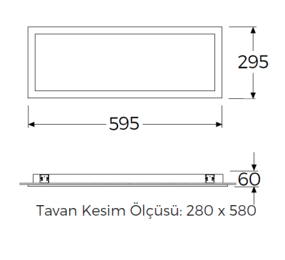 Gecem Lighting TSE BELGELİ STERA 30×60 20W Sıva Altı Temperli Camlı Ameliyathane Armatürleri