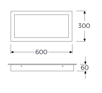 Gecem Lighting TSE BELGELİ STERA 30×60 20W Sıva Üstü Temperli Camlı Ameliyathane Armatürleri