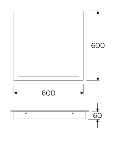 Gecem Lighting TSE BELGELİ STERA 60×60 36W Sıva Üstü Temperli Camlı Ameliyathane Armatürleri